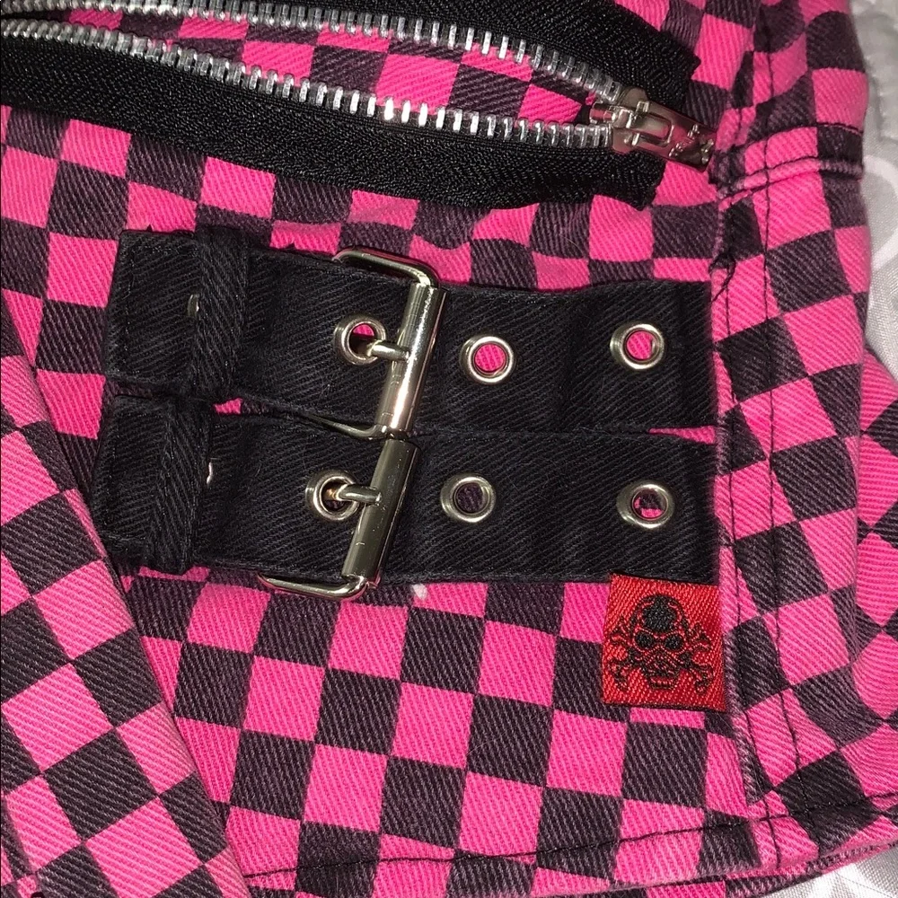 TRIPP NYC 1990-2000 Pink and Black Checkered denim - Picture 2 of 3